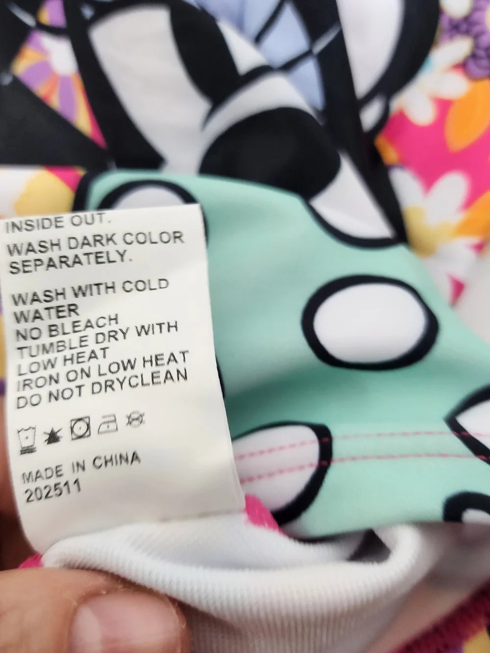 Disney PatPat Minnie Mouse Girls Rash Guard Swim Shirt Top Swimsuit Size 5-6 NWT